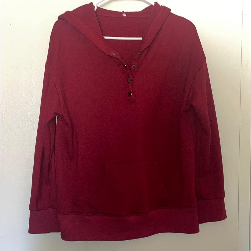 Red Hooded Sweatshirt
